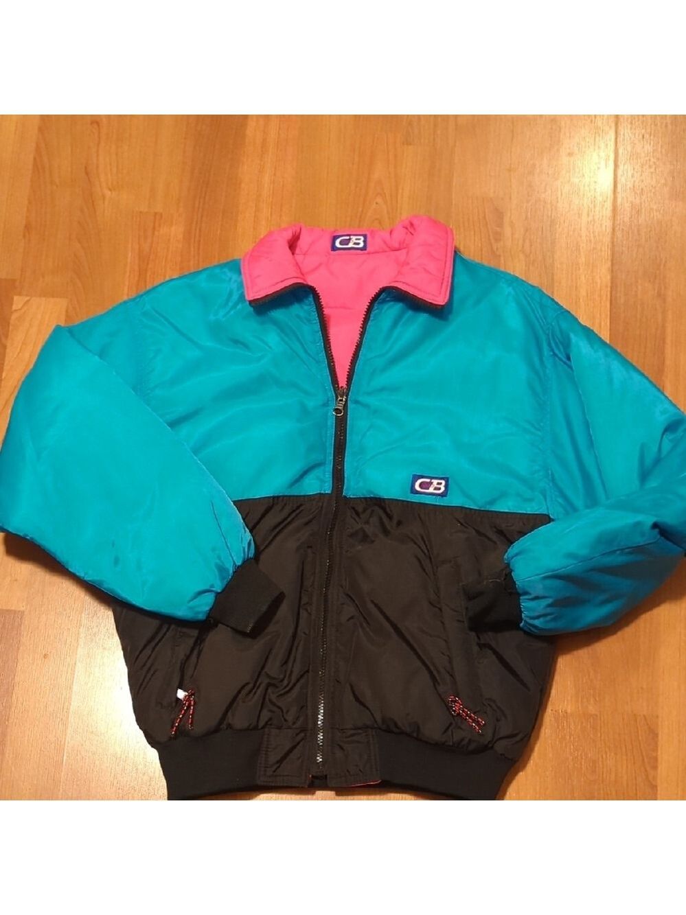 Vintage 1989 Reversible Ski Winter Jacket Ladies Medium Large